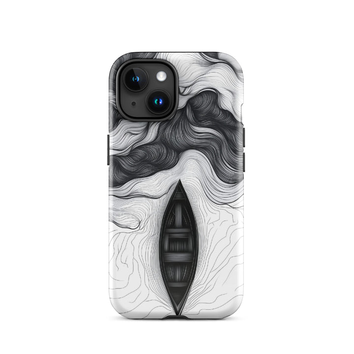Ocean Boat Abstract Case | iPhone 11 - 16 Pro Max Nautical Art Shell | Icon Skins