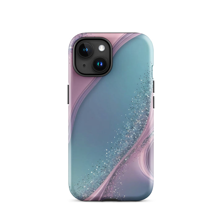 Pink Blue Glitter Waves Case | iPhone 16 Pro Max Stylish Shell | Iconskins