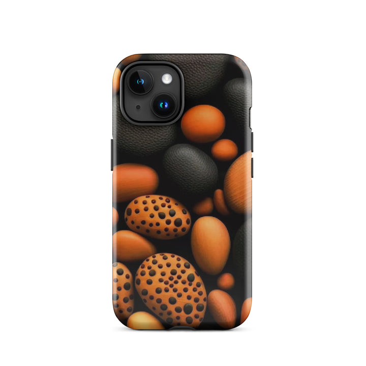 Orange and Black Stones | iPhone 11 - 16 Pro Max Natural Shell | Iconskins