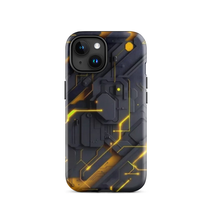 Yellow Circuit Board Case | iPhone 11 - 16 Pro Max Tech Inspired Shell | Iconskins