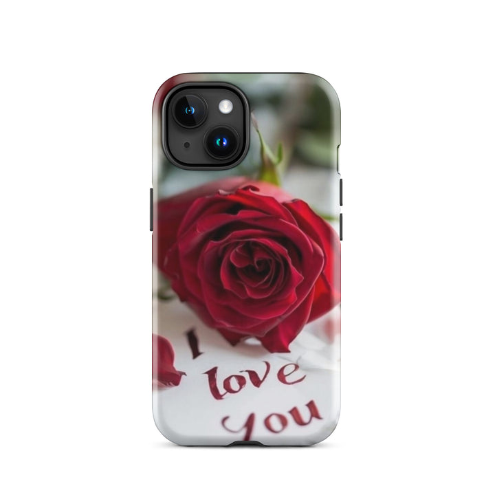 Red Rose Love Case | iPhone 11 -16 Pro Max Romantic Floral Shell | Iconskins