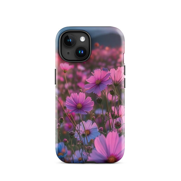 Cosmic Bloom Shield Case | iPhone 11–16 Pro Max Galaxy Floral Shell | Iconskins