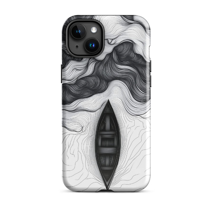 Ocean Boat Abstract Case | iPhone 11 - 16 Pro Max Nautical Art Shell | Icon Skins