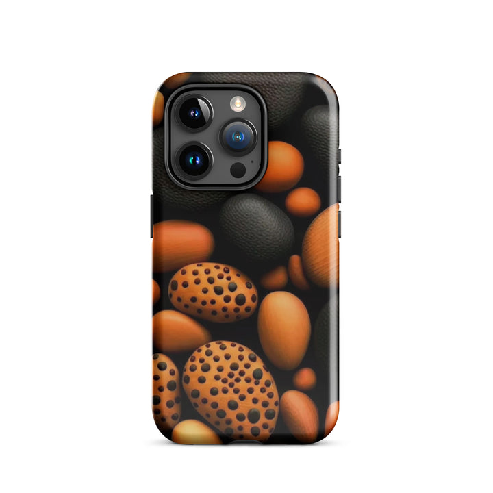 Orange and Black Stones | iPhone 11 - 16 Pro Max Natural Shell | Iconskins