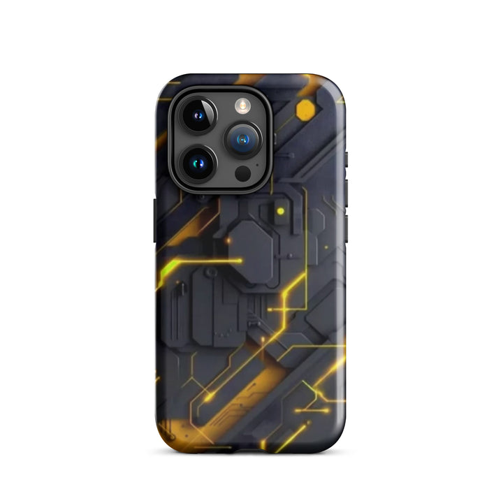 Yellow Circuit Board Case | iPhone 11 - 16 Pro Max Tech Inspired Shell | Iconskins
