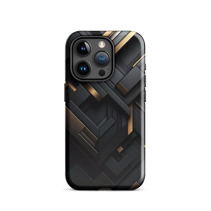 Abstract Gold and Black | iPhone 16 Pro Max Elegant Designer Shell | Iconskins