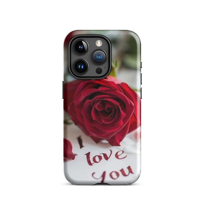 Red Rose Love Case | iPhone 11 -16 Pro Max Romantic Floral Shell | Iconskins
