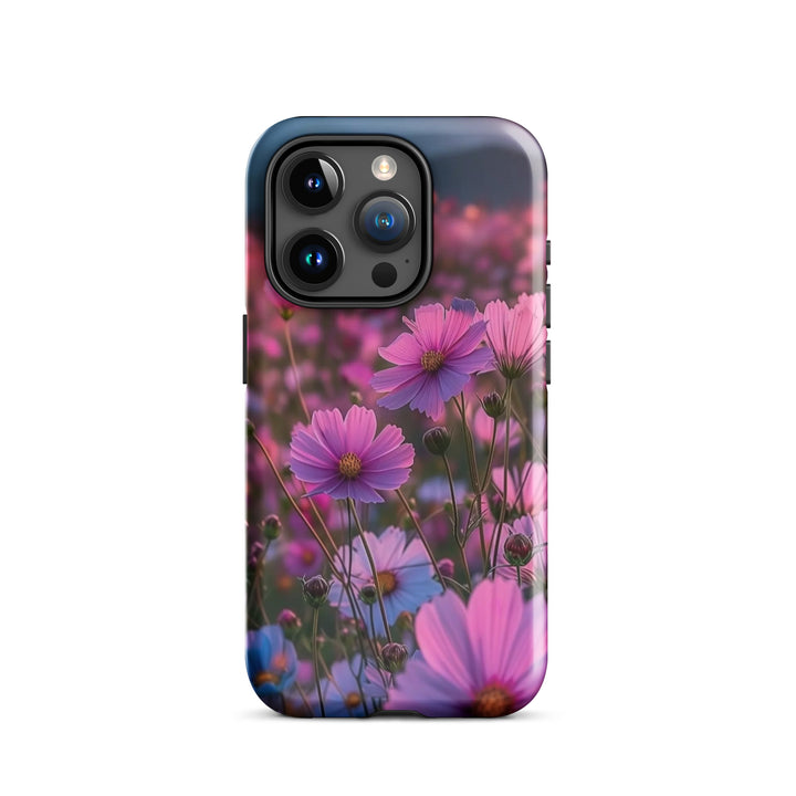 Cosmic Bloom Shield Case | iPhone 11–16 Pro Max Galaxy Floral Shell | Iconskins