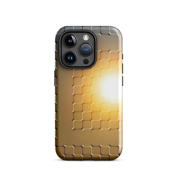 Orange Net Sunset Case | iPhone 11 - 16 Pro Max Warm Abstract Shell | Iconskins
