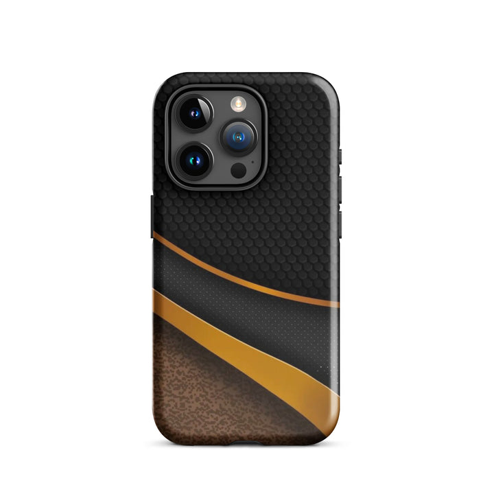 Textured Gold & Black Case | iPhone 16 Pro Max Shell | Icon Skins