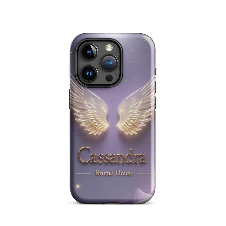 iPhone 15 Pro Golden Wings Lavender Case | Nature Inspired Luxury Shell | Icon Skins