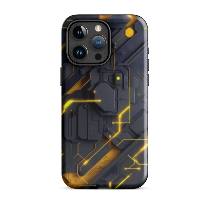 Yellow Circuit Board Case | iPhone 11 - 16 Pro Max Tech Inspired Shell | Iconskins