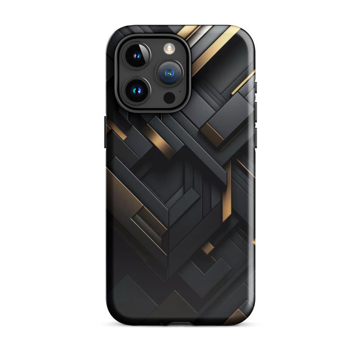 Abstract Gold and Black | iPhone 16 Pro Max Elegant Designer Shell | Iconskins