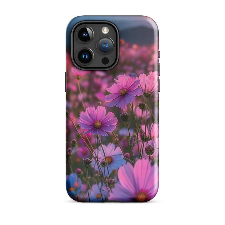 Cosmic Bloom Shield Case | iPhone 11–16 Pro Max Galaxy Floral Shell | Iconskins