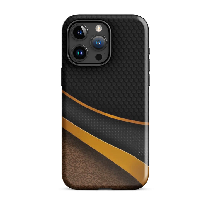 Textured Gold & Black Case | iPhone 16 Pro Max Shell | Icon Skins