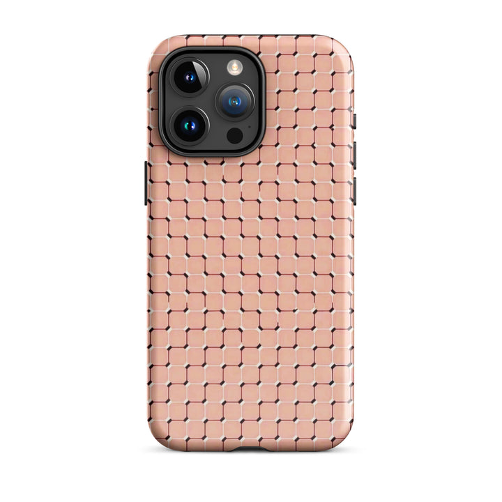 Peach Geometric Tile Case | iPhone 16 Pro Max Shell | Icon Skins