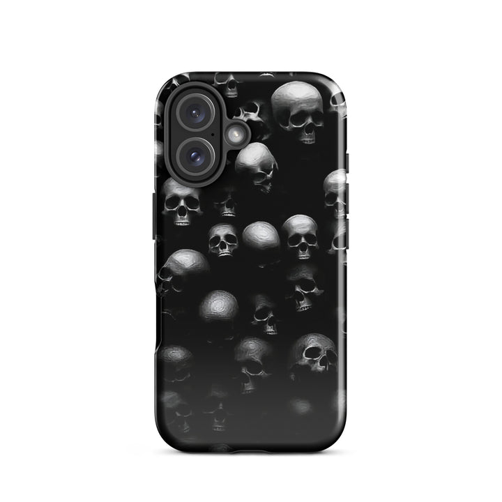 Dark Skull Pile Case | iPhone 11–16 Pro Max Gothic Skull Shell | Iconskins