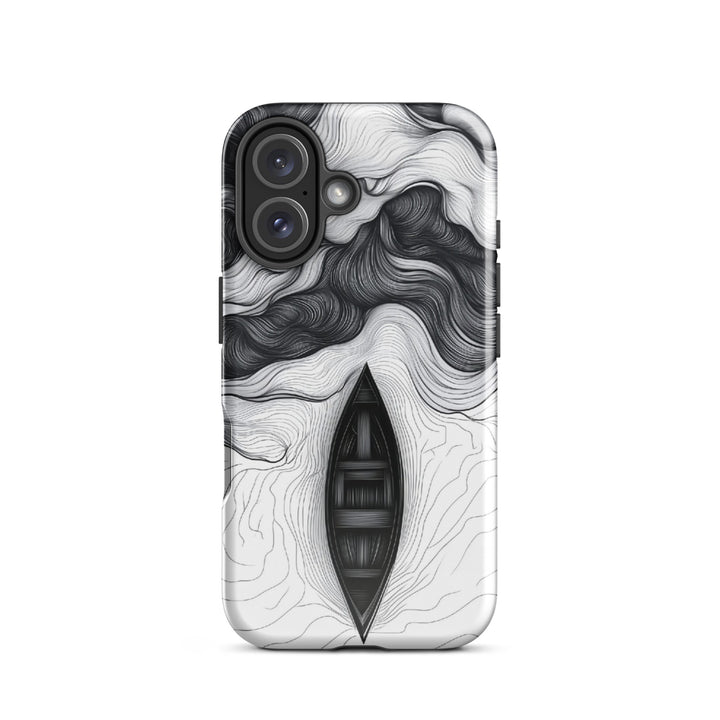 Ocean Boat Abstract Case | iPhone 11 - 16 Pro Max Nautical Art Shell | Icon Skins