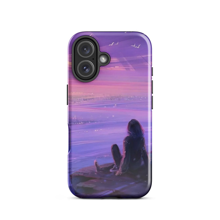 Violet Sunset City Case | iPhone 11 - 16 Pro Max Urban Twilight Shell | Iconskins