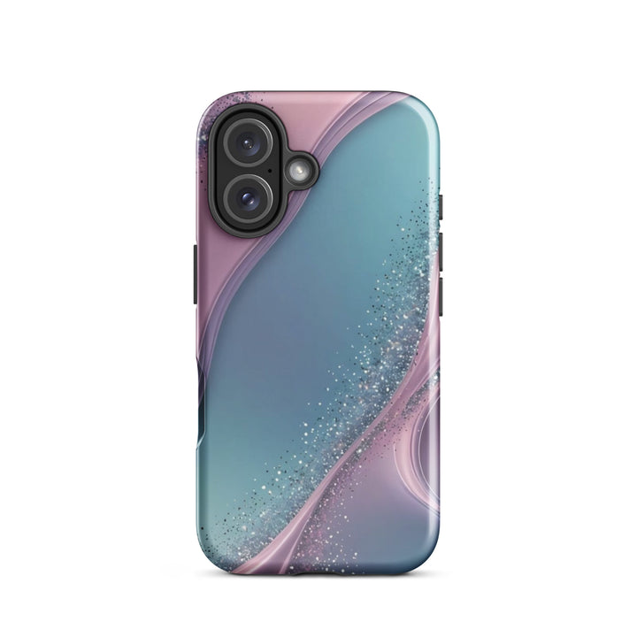 Pink Blue Glitter Waves Case | iPhone 16 Pro Max Stylish Shell | Iconskins