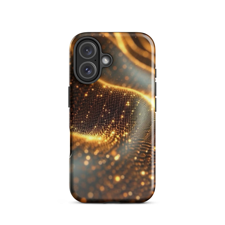 Show Shimmering Golden Waves Case | iPhone 11 - 16 Pro Max Elegant Shell