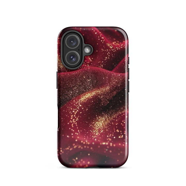 Glitzy Red Waves | iPhone 11 - 16 Pro Max Bold Luxury Designer Shell | Iconskins