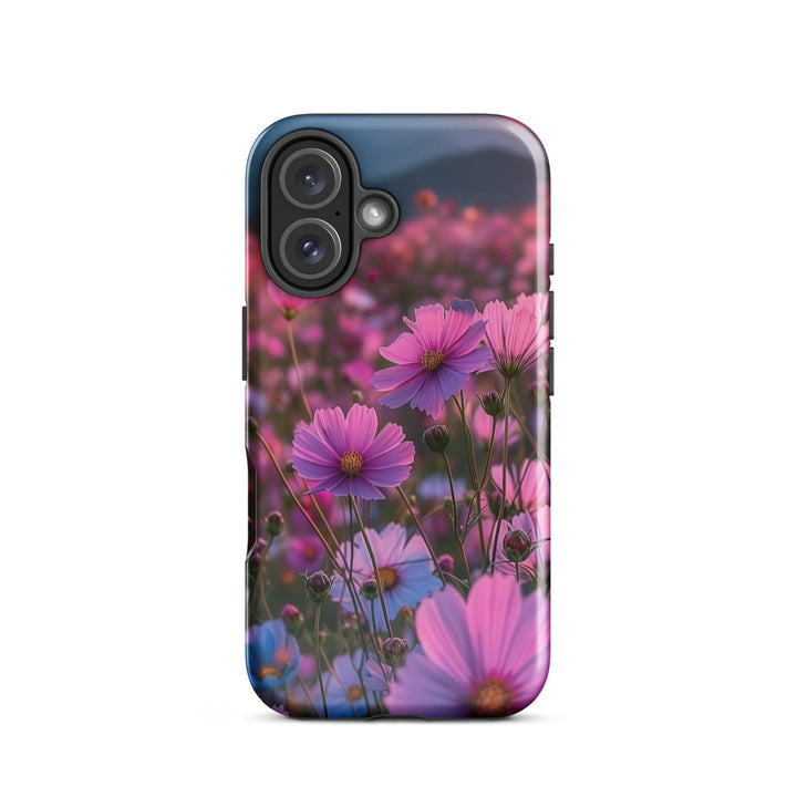 Cosmic Bloom Shield Case | iPhone 11–16 Pro Max Galaxy Floral Shell | Iconskins