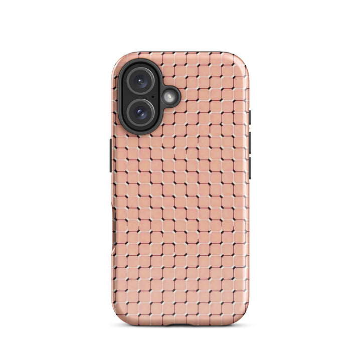 Peach Geometric Tile Case | iPhone 16 Pro Max Shell | Icon Skins