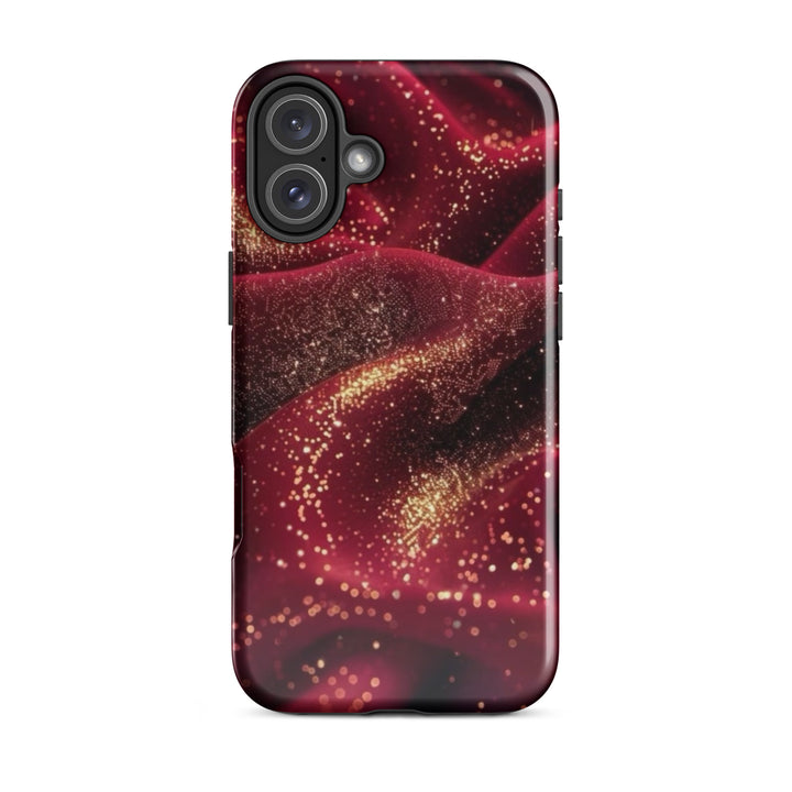 Glitzy Red Waves | iPhone 11 - 16 Pro Max Bold Luxury Designer Shell | Iconskins