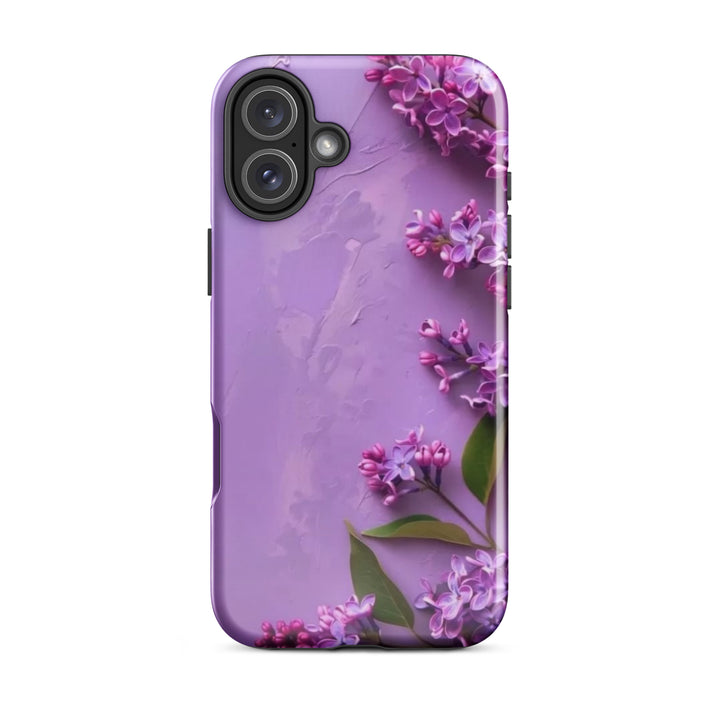 Purple Floral Case | iPhone 11–16 Pro Max Luxury Shell Cover | Iconskins