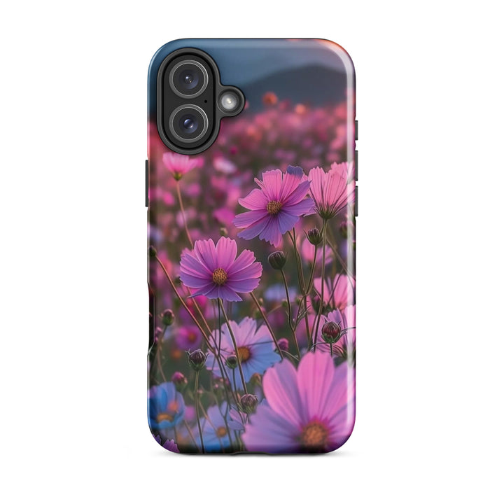 Cosmic Bloom Shield Case | iPhone 11–16 Pro Max Galaxy Floral Shell | Iconskins