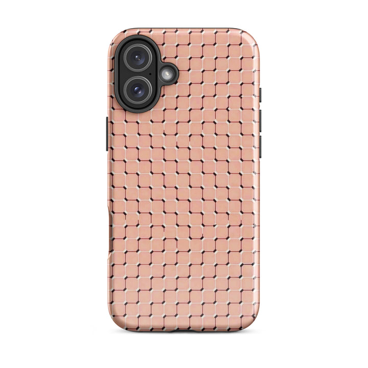 Peach Geometric Tile Case | iPhone 16 Pro Max Shell | Icon Skins