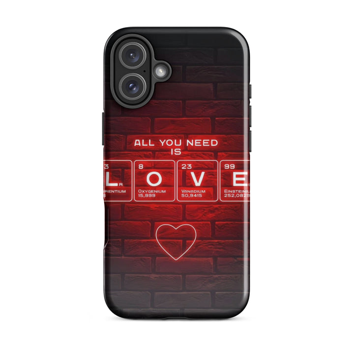 Neon Heart Brick Wall Case | iPhone 16 Pro Max Shell | Icon Skins