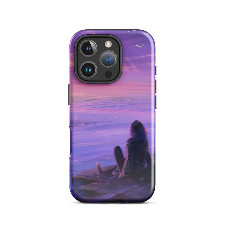 Violet Sunset City Case | iPhone 11 - 16 Pro Max Urban Twilight Shell | Iconskins
