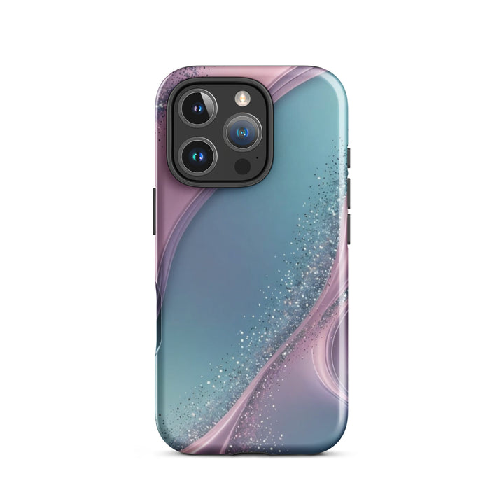Pink Blue Glitter Waves Case | iPhone 16 Pro Max Stylish Shell | Iconskins