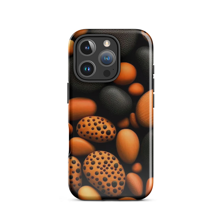 Orange and Black Stones | iPhone 11 - 16 Pro Max Natural Shell | Iconskins