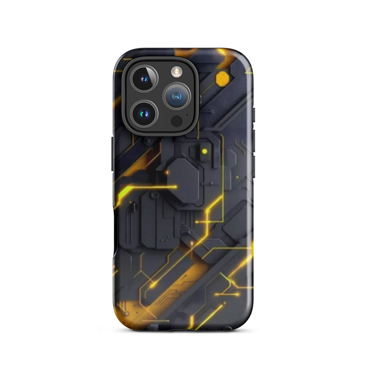 Yellow Circuit Board Case | iPhone 11 - 16 Pro Max Tech Inspired Shell | Iconskins