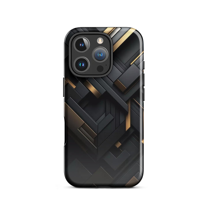 Abstract Gold and Black | iPhone 16 Pro Max Elegant Designer Shell | Iconskins