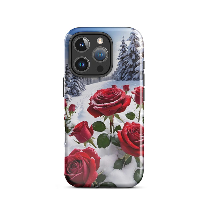 Winter Rose Case | iPhone 11–16 Pro Max Luxury Floral Shell | Iconskins