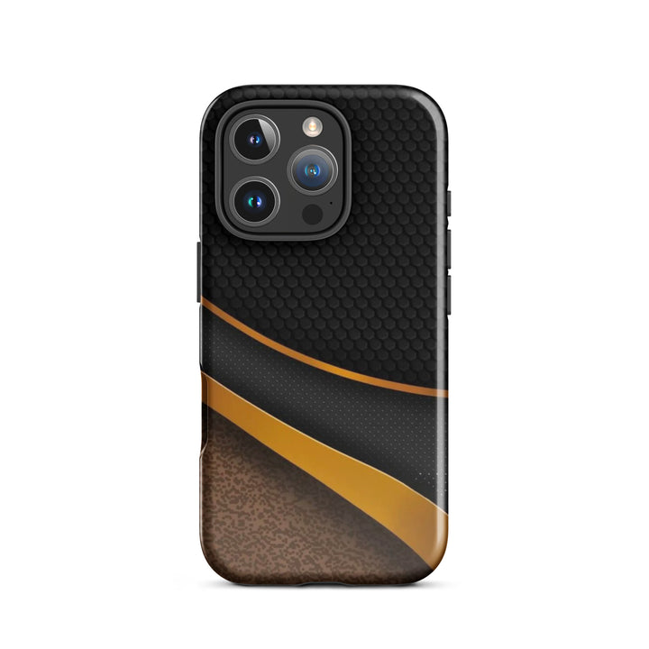 Textured Gold & Black Case | iPhone 16 Pro Max Shell | Icon Skins