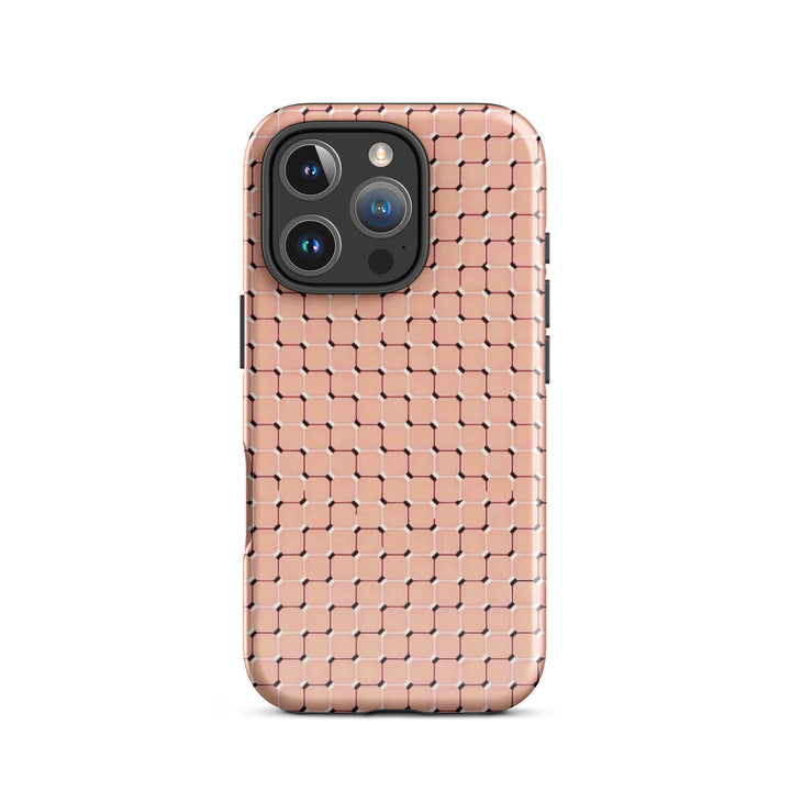 Peach Geometric Tile Case | iPhone 16 Pro Max Shell | Icon Skins