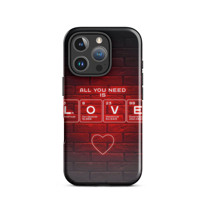 Neon Heart Brick Wall Case | iPhone 16 Pro Max Shell | Icon Skins