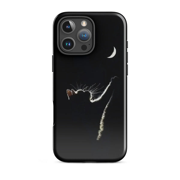 Moonlight Cat Mobile Case | iPhone 11–16 Pro Max Night Design Shell | Iconskins