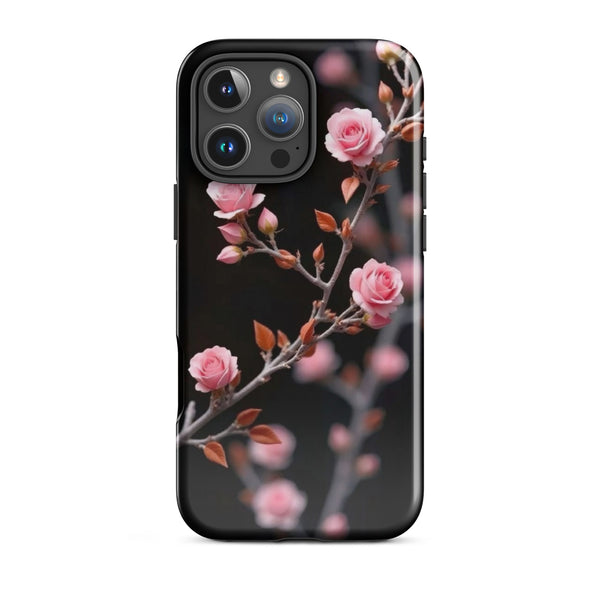Pink Bud Branches Case | iPhone 11 - 16 Pro Max Floral Nature Shell | Iconskins