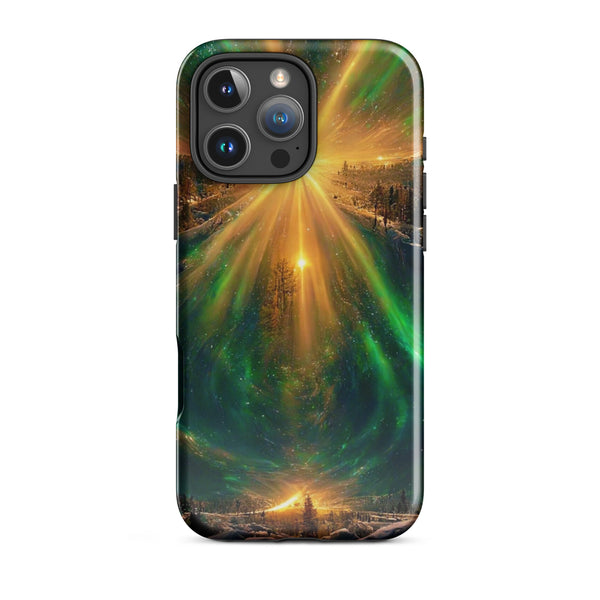 Galactic Aurora Lights | iPhone 11 - 16 Pro Max Cosmic Glow Shell | Iconskins