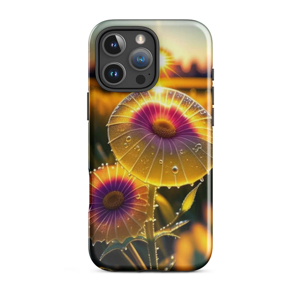 Floral Dewdrop Sunrise Case | iPhone 16 Pro Max Elegant Nature Shell | Iconskins