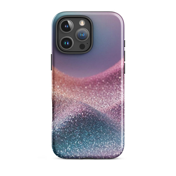 Pastel Glitter Waves Case | iPhone 11 - 16 Pro Max Soft Luxury Shell | Iconskins