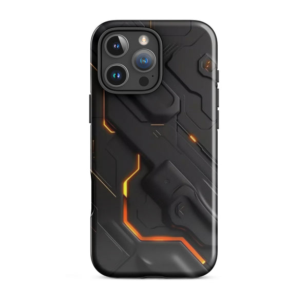 Armored Glowing Panels Case | iPhone 11 - 16 Pro Max Futuristic Shell | Iconskins