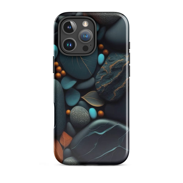 Nature’s Pebbles and Leaves | iPhone 11 - 16 Pro Max Earthy Shell | Iconskins