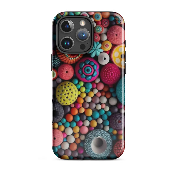 Multicolor Beads Pattern | iPhone 16 Pro Max Colorful Luxury Shell | Iconskins